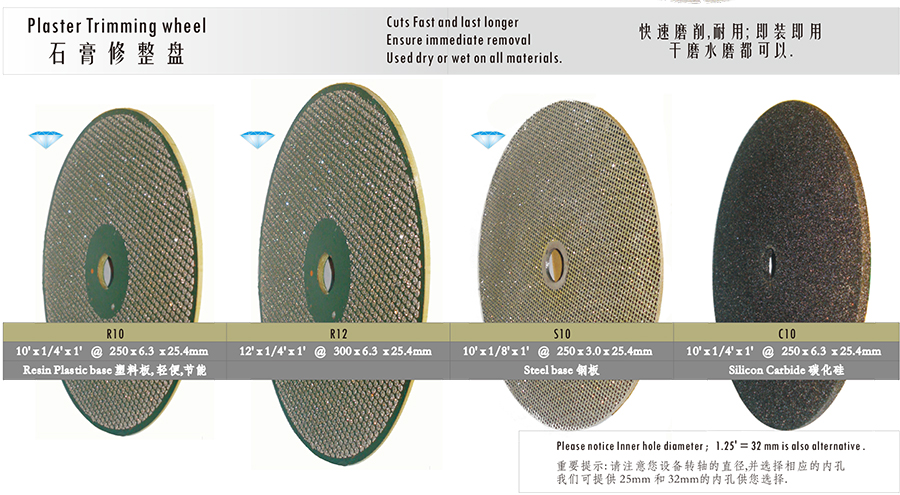 Plaster Trimming wheel